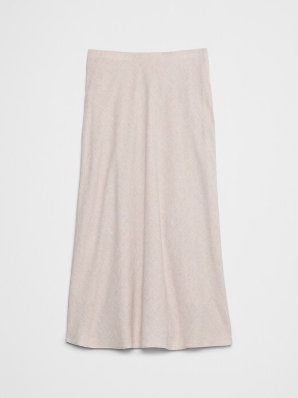 Banana Republic Linen-Blend Midi Slip Skirt in Flax